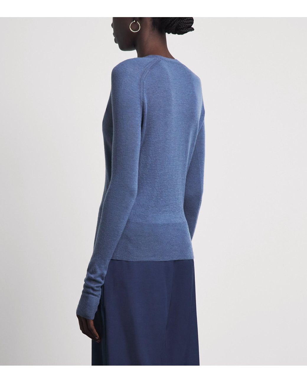 Joseph Blue Cashmere Cashair Geras Sweater