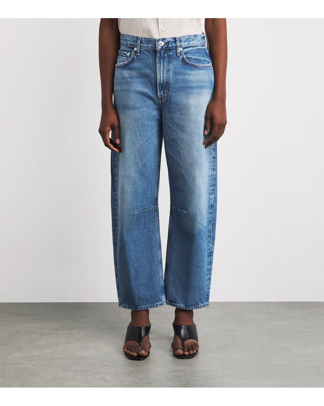 Citizens of Humanity Blue Miro Barrel-Leg Relaxed Jeans