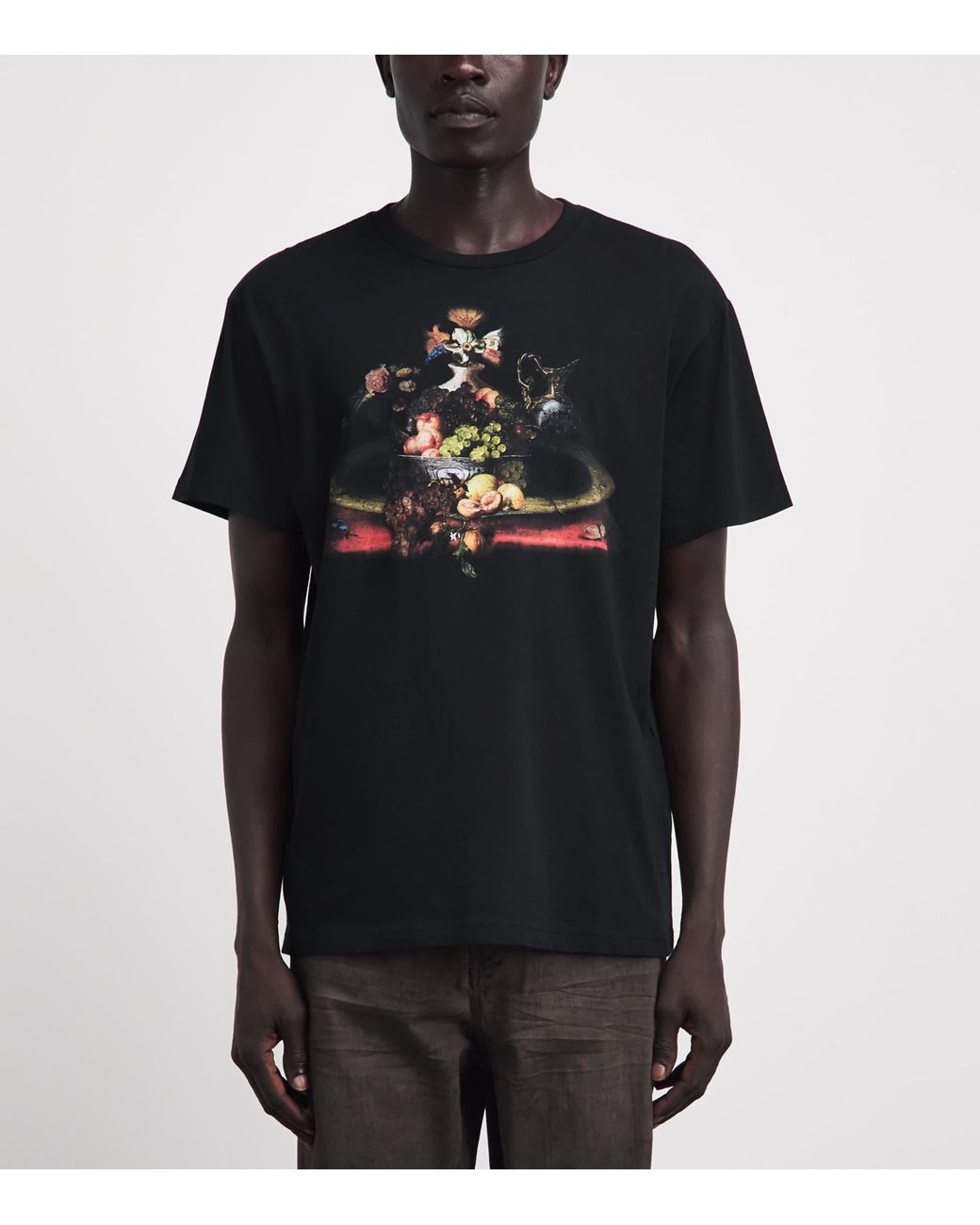 Vivienne Westwood Black Cotton Still Life T-Shirt for men