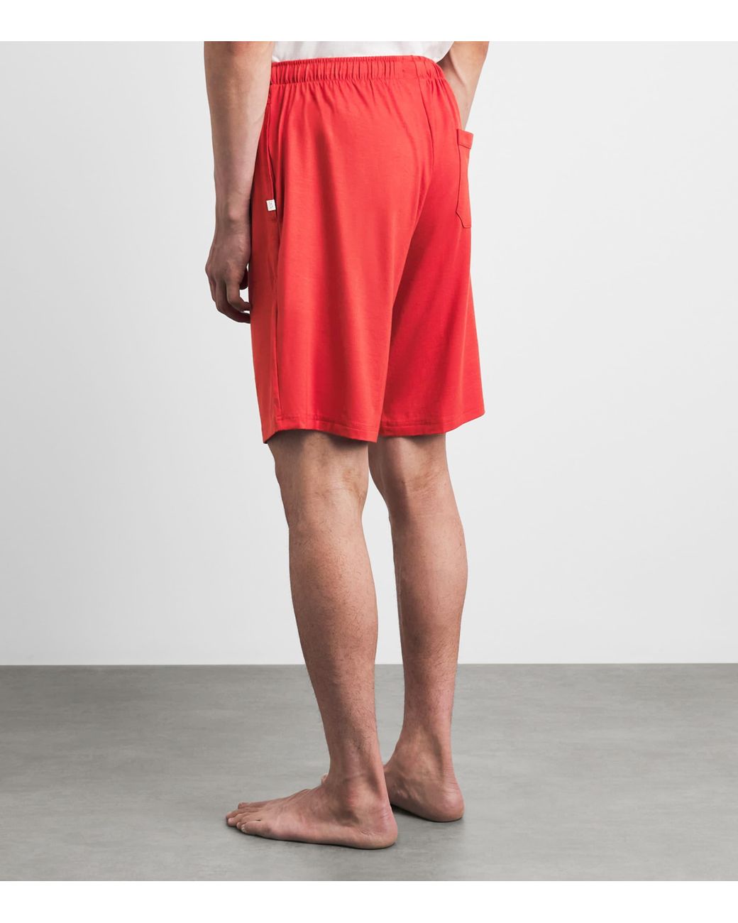 Derek Rose Red Micromodal Basel Sweatshorts for men
