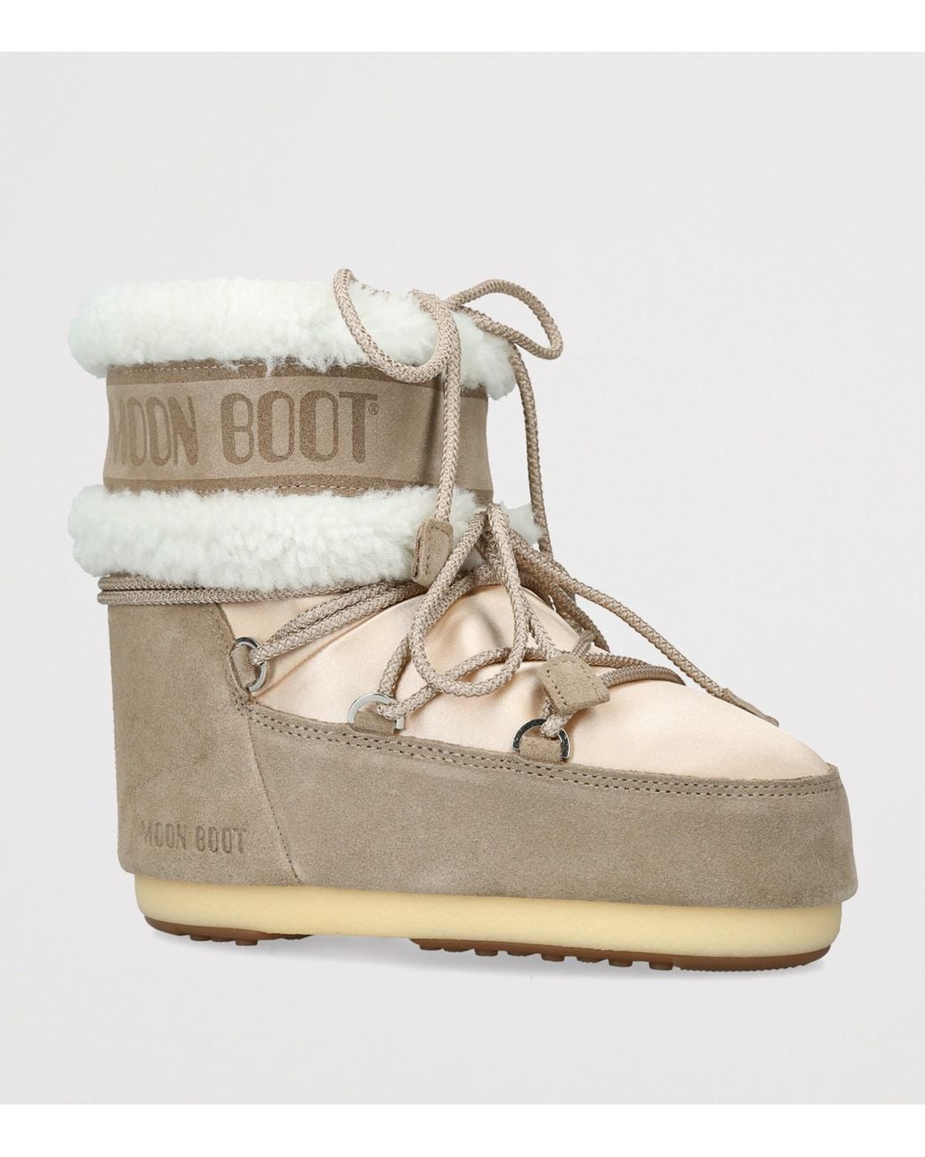 Moon Boot Natural Shearling Pearly Plus Boots