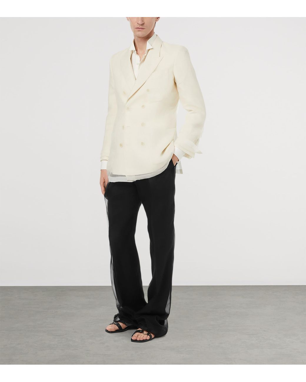 Tom Ford White Silk Long-Sleeve Shirt for men