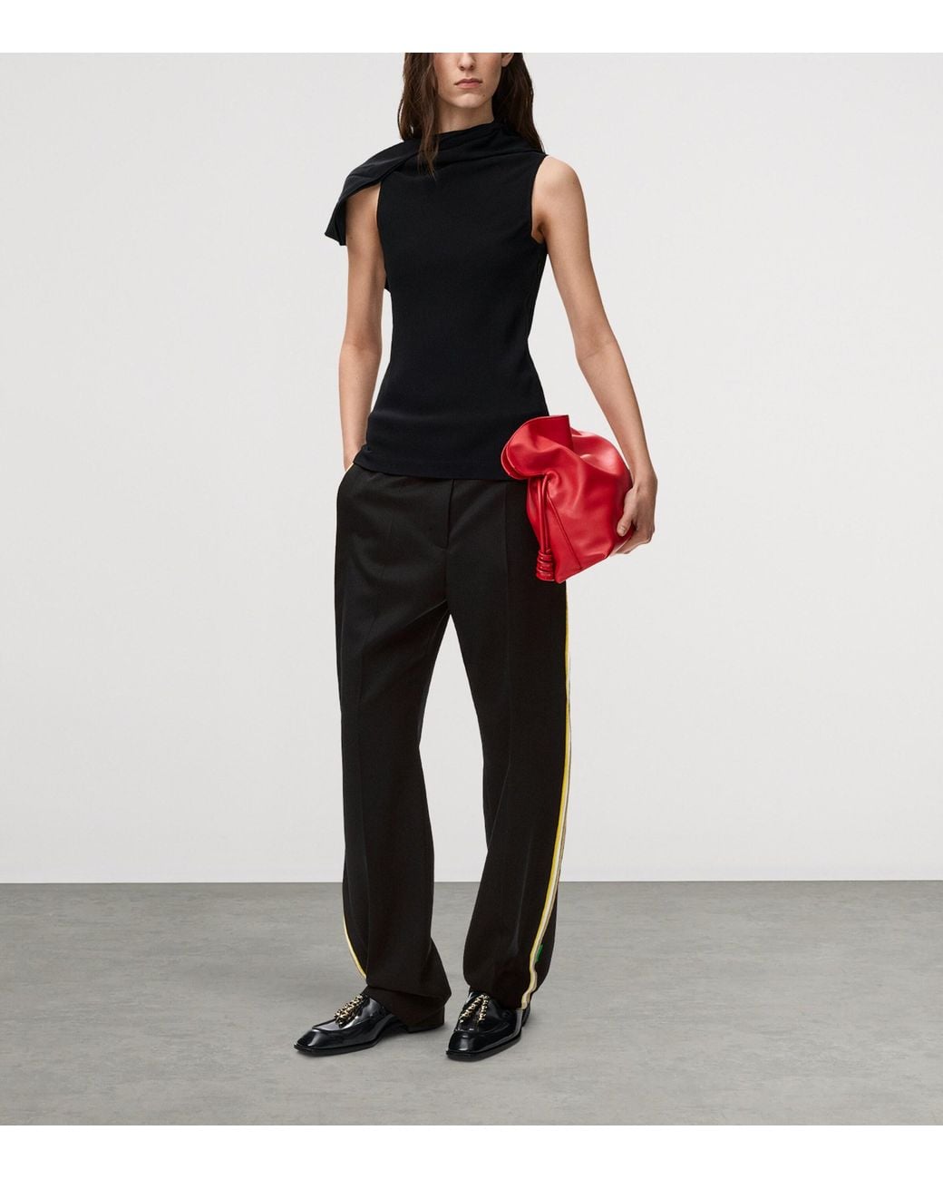 Loewe Black Tape-Trim Tailored Trousers