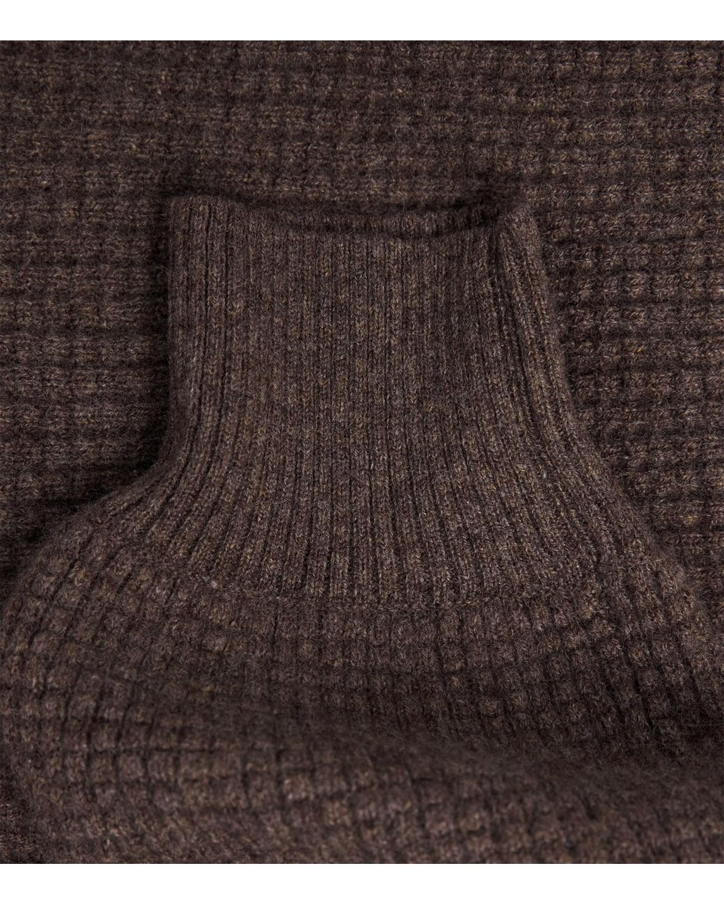 ÉTERNE Brown Waffle Cashmere Brock Sweater