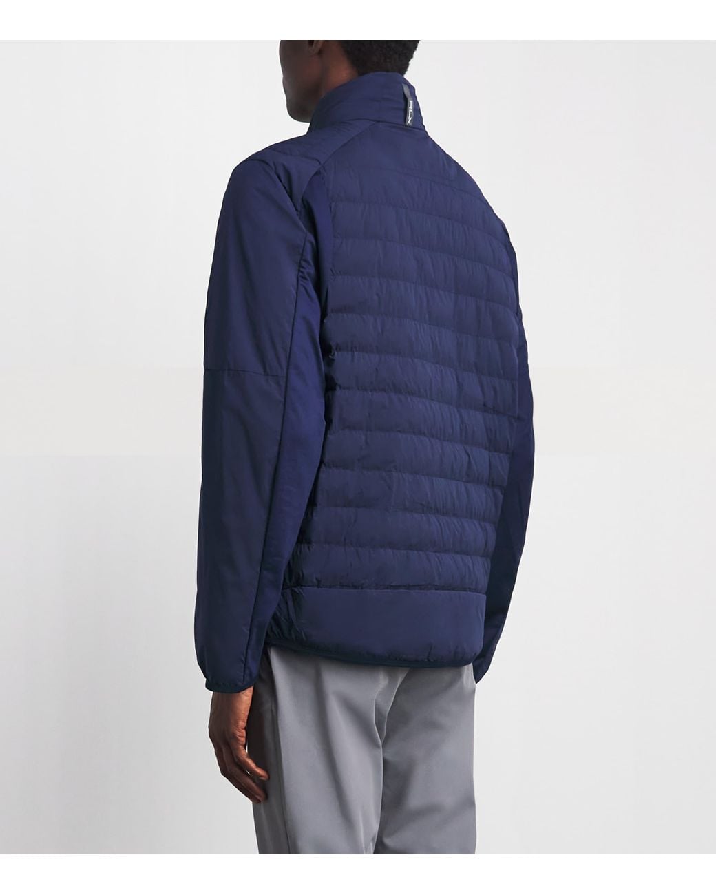 Ralph Lauren Blue Padded High-Neck Zip-Up Jacket for men