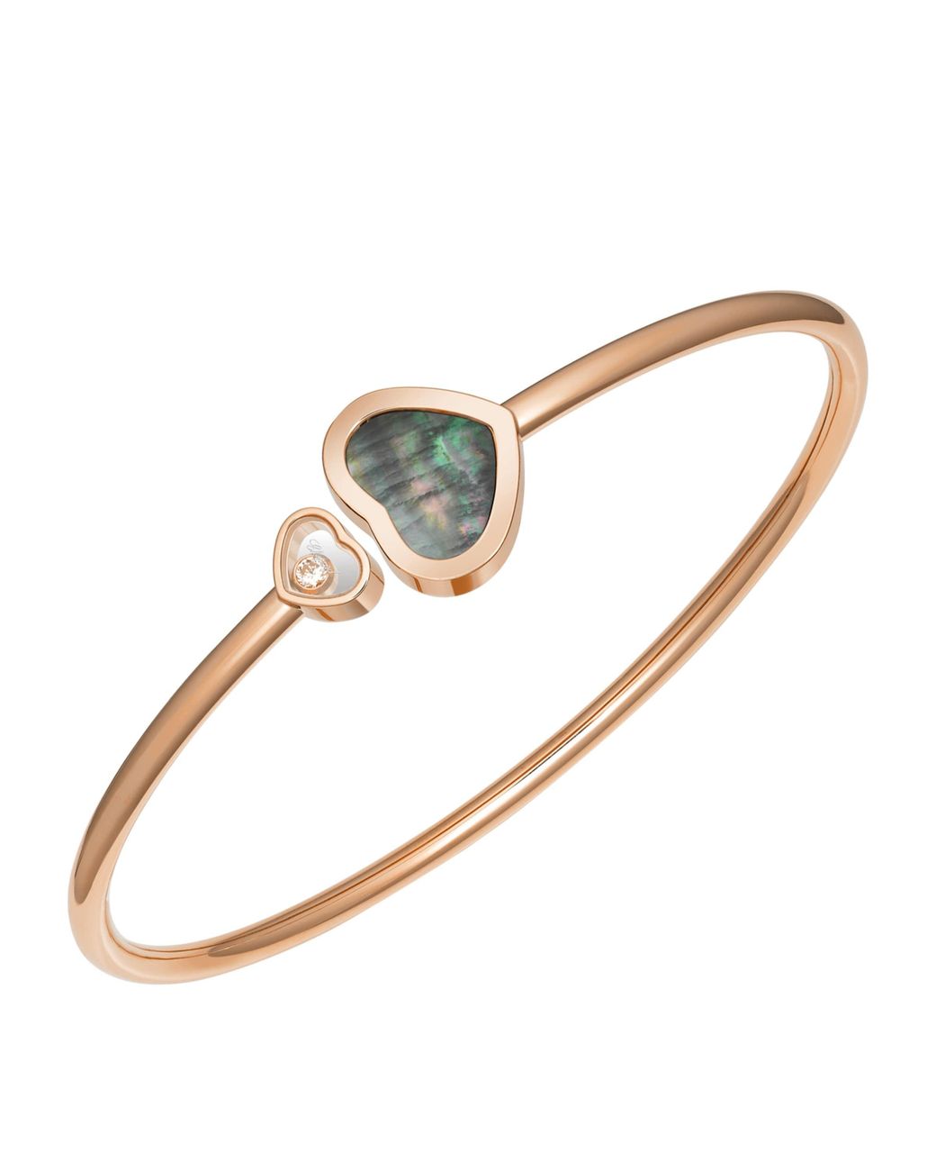 Chopard Metallic And Diamond Happy Hearts Bangle