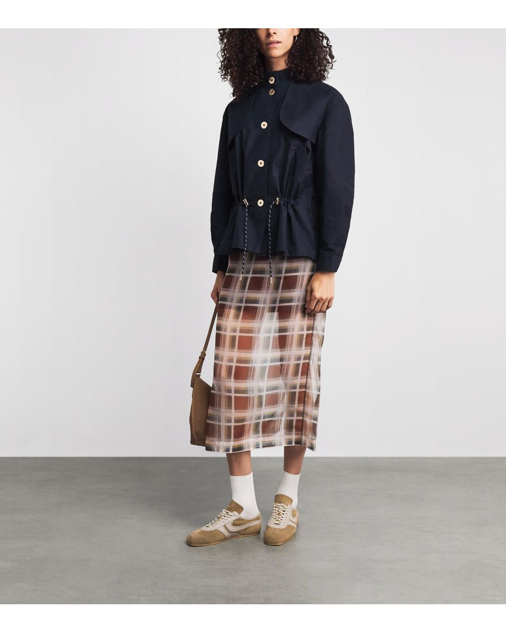 Claudie Pierlot Blue Cotton Waxed Gabardine Jacket