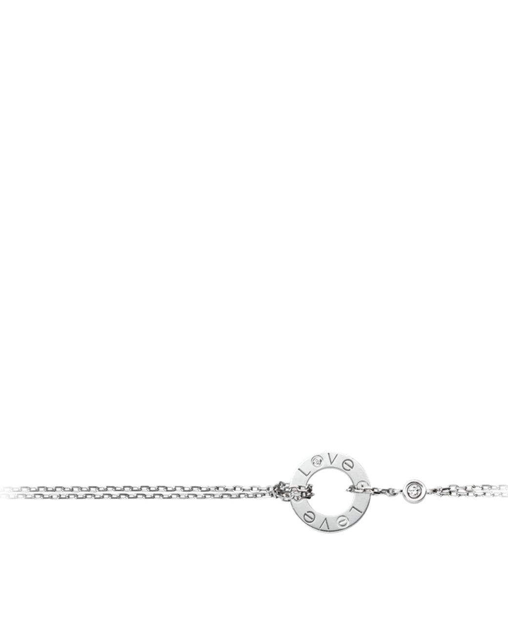 Cartier White And Diamond Love Chain Bracelet
