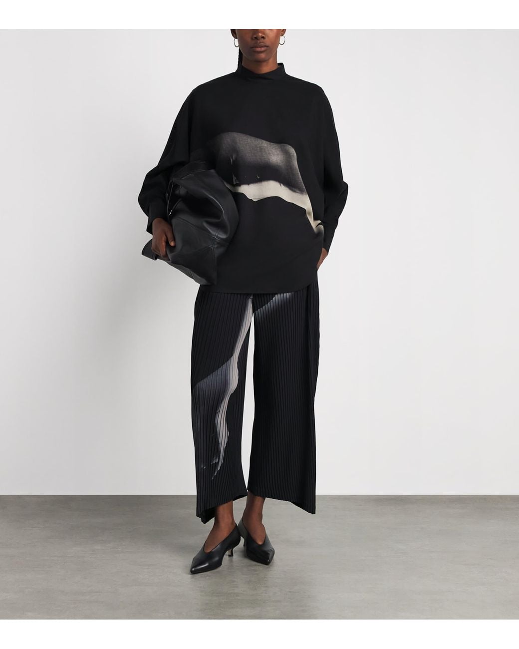 Issey Miyake Black Hands Of Lover Print Shirt