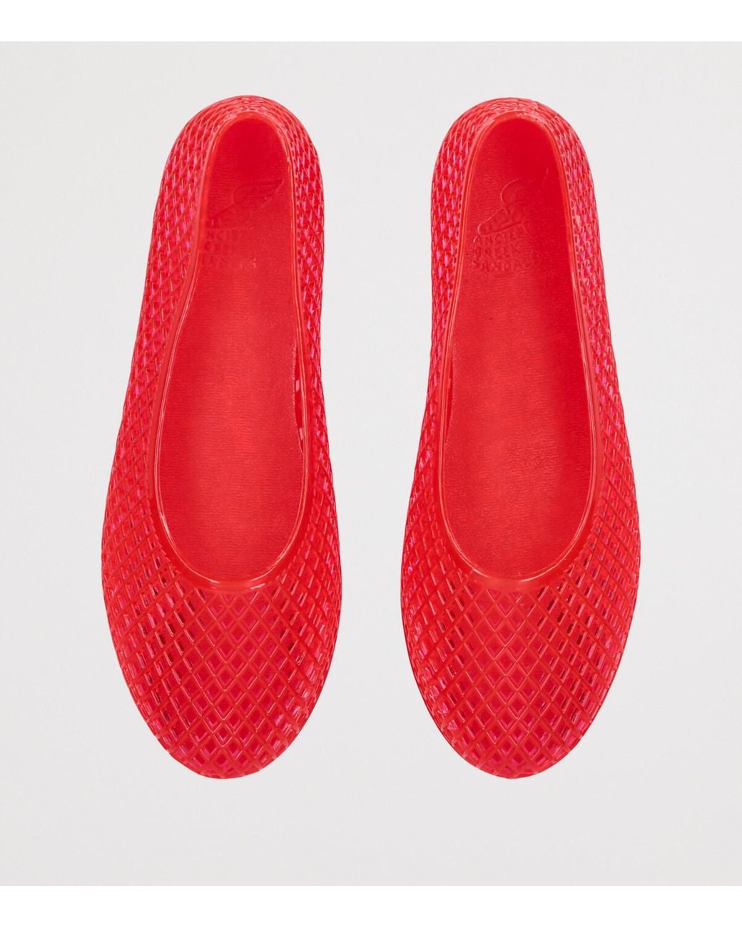 Ancient Greek Sandals Red Jelly Iro Ballet Flats