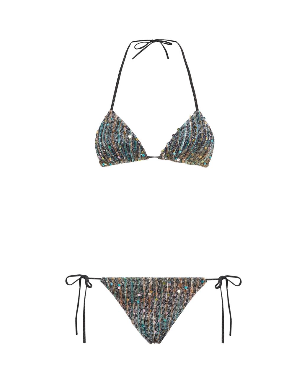 Missoni Metallic Sequin Triangle Bikini