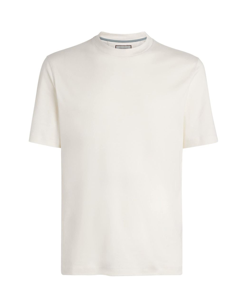 Canali White Cotton T-Shirt for men
