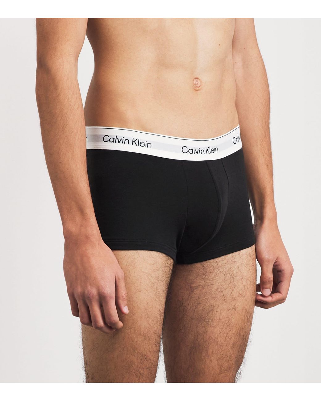 Calvin Klein Black Stretch-Cotton Low Rise Icon Boxer Briefs for men