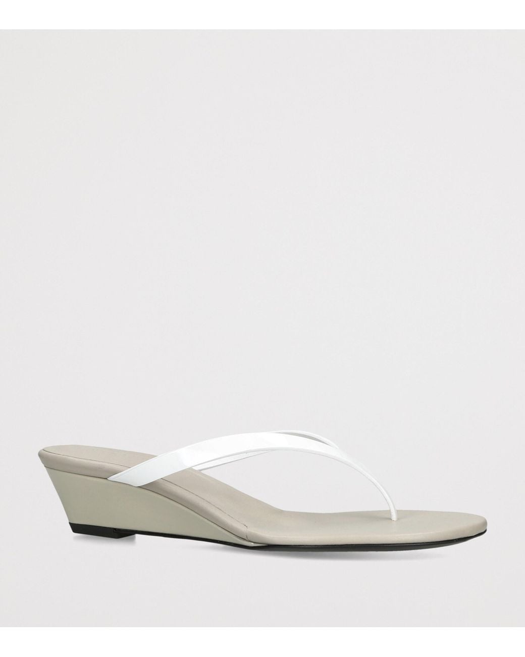 Christopher Esber White Leather Scala Wedge Sandals 45