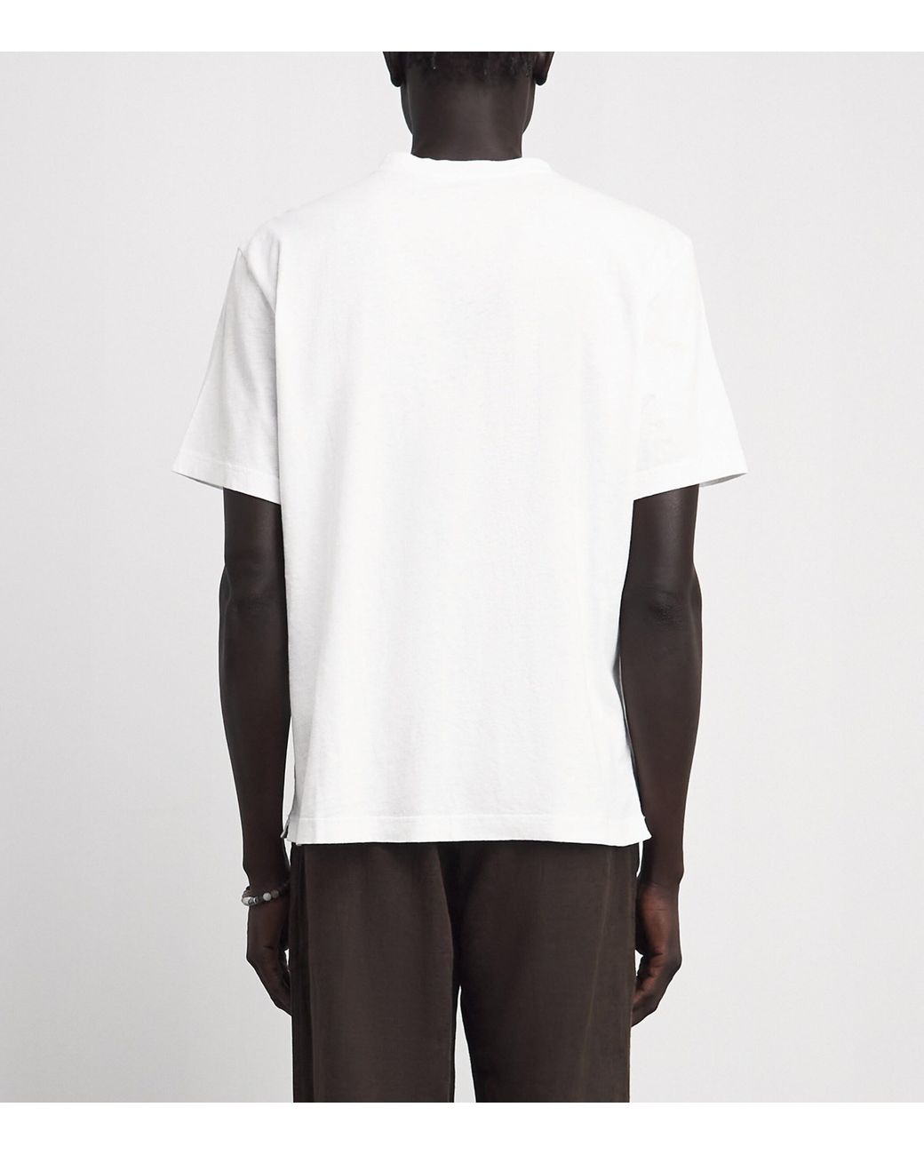 Frescobol Carioca White Cotton-Linen Dinis T-Shirt for men