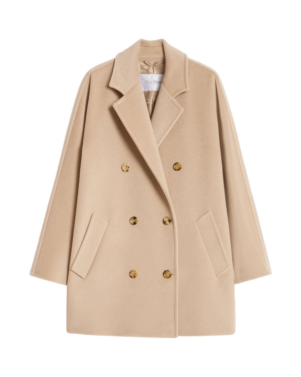 Max Mara Natural Wool-Cashmere Rebus Coat