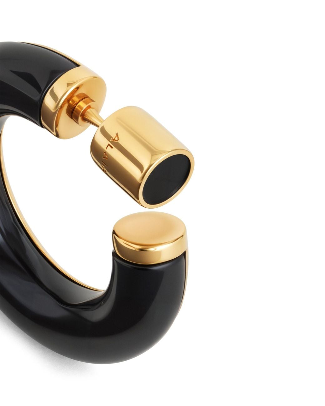 Alaïa Black Ray Hoop Earrings