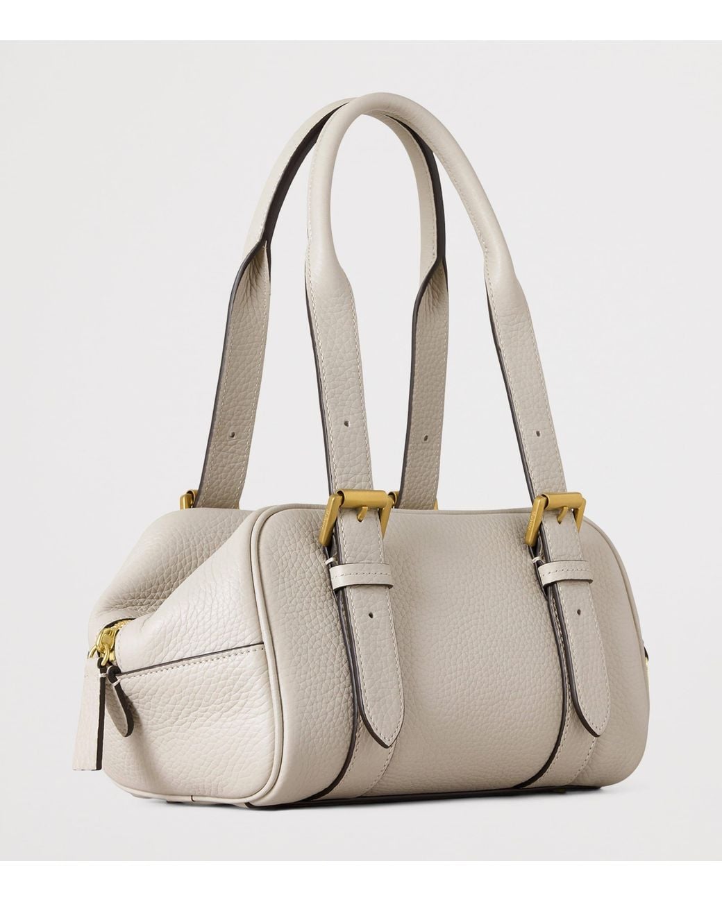 Mulberry Gray Small Leather Boston Shoulder Bag