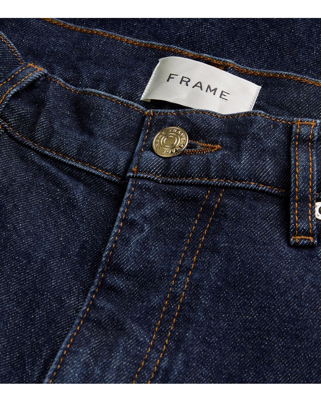 FRAME Blue The Borrowed Straight Jeans