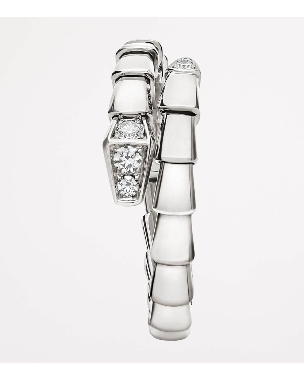 BVLGARI Metallic And Diamond Serpenti Viper Ring
