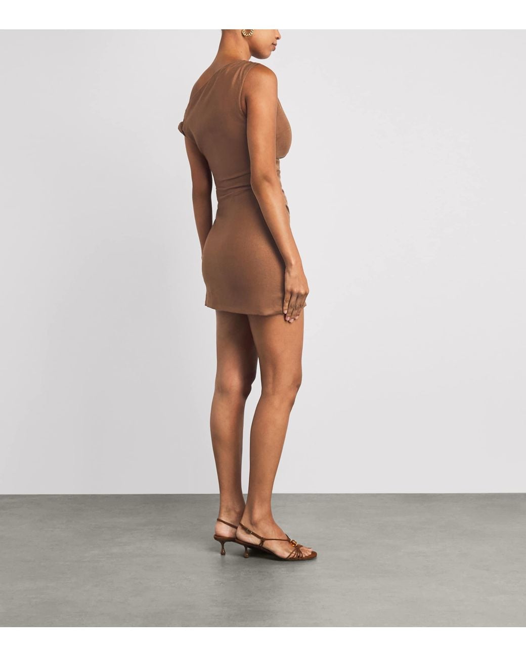 Sir Brown Linen Tommy Mini Dress