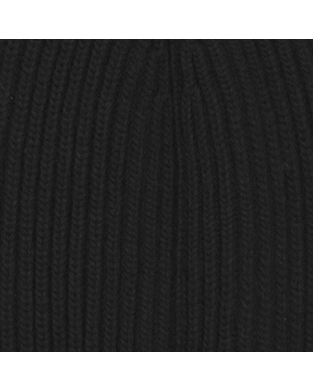 Dolce & Gabbana Black Wool-Cashmere Rib Beanie