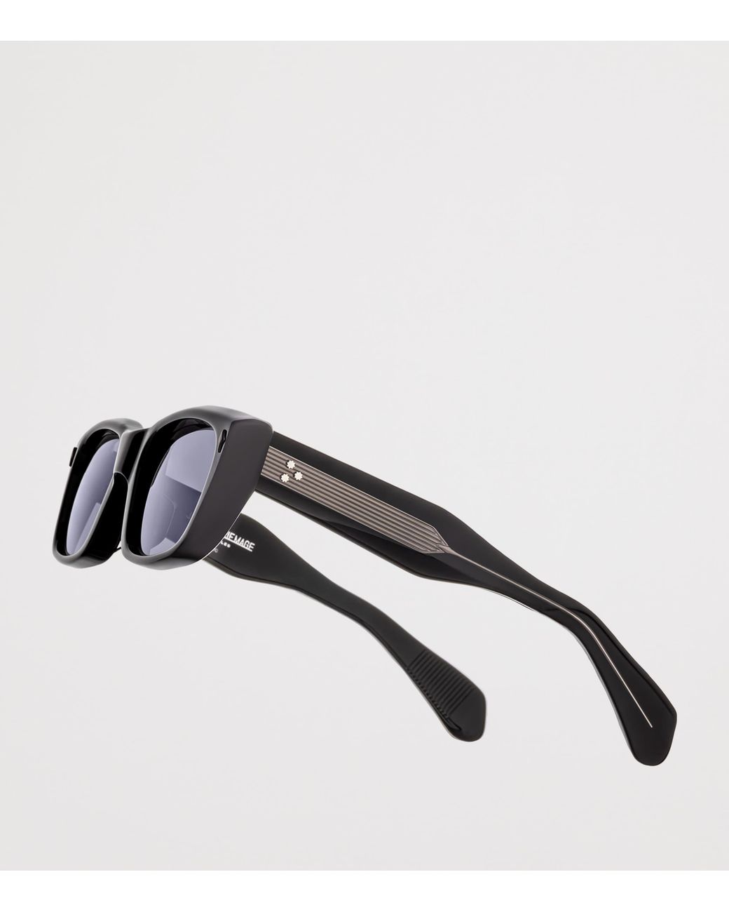 Jacques Marie Mage Black Corniche Rectangle Sunglasses