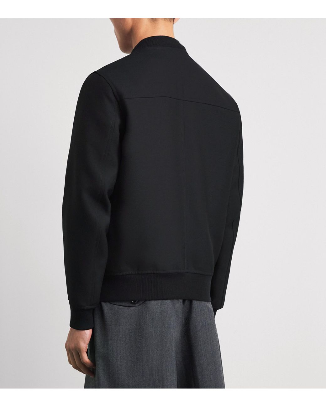 Sandro Blue Wool-Blend Bomber Jacket for men