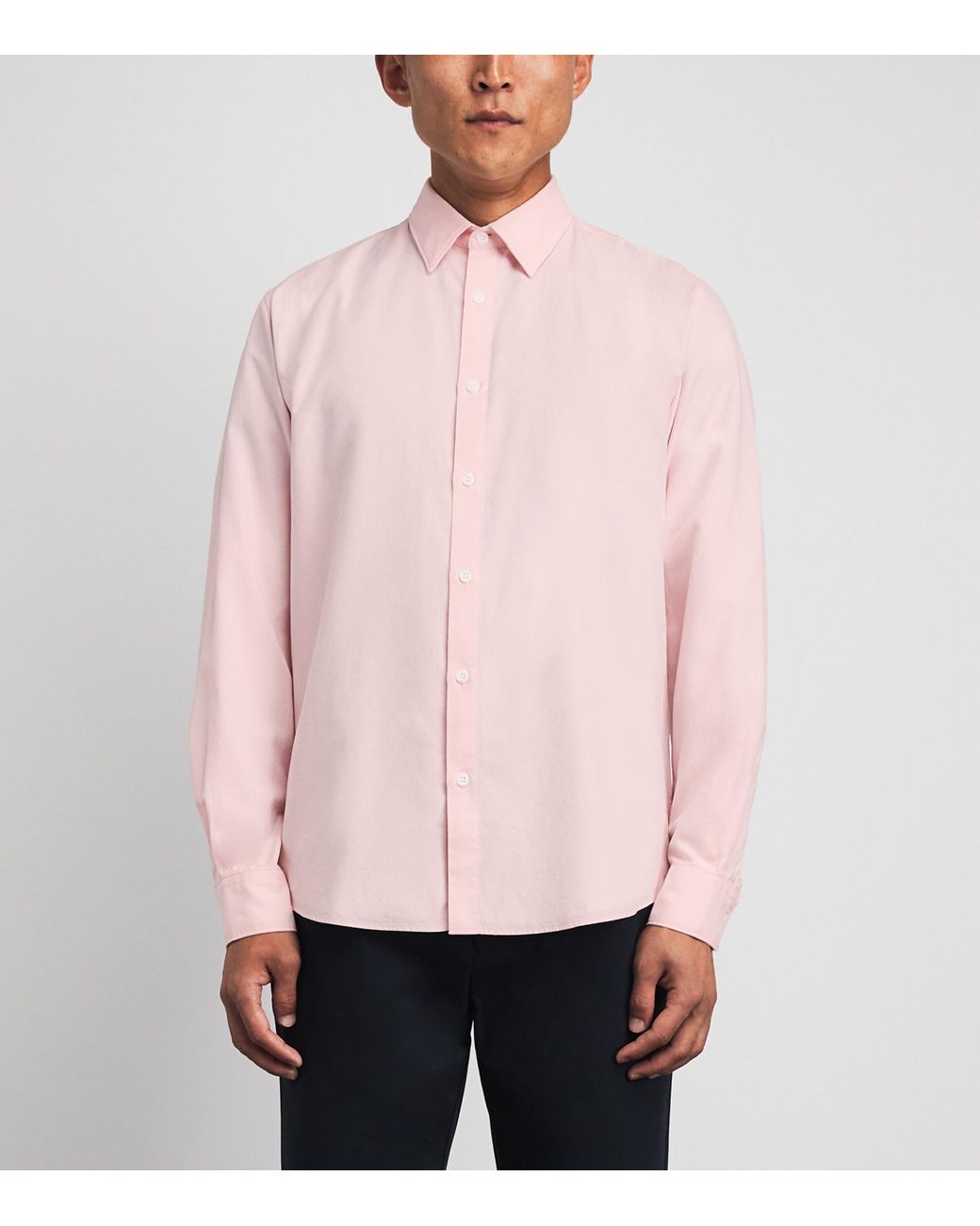 Sunspel Pink Cotton Oxford Shirt for men