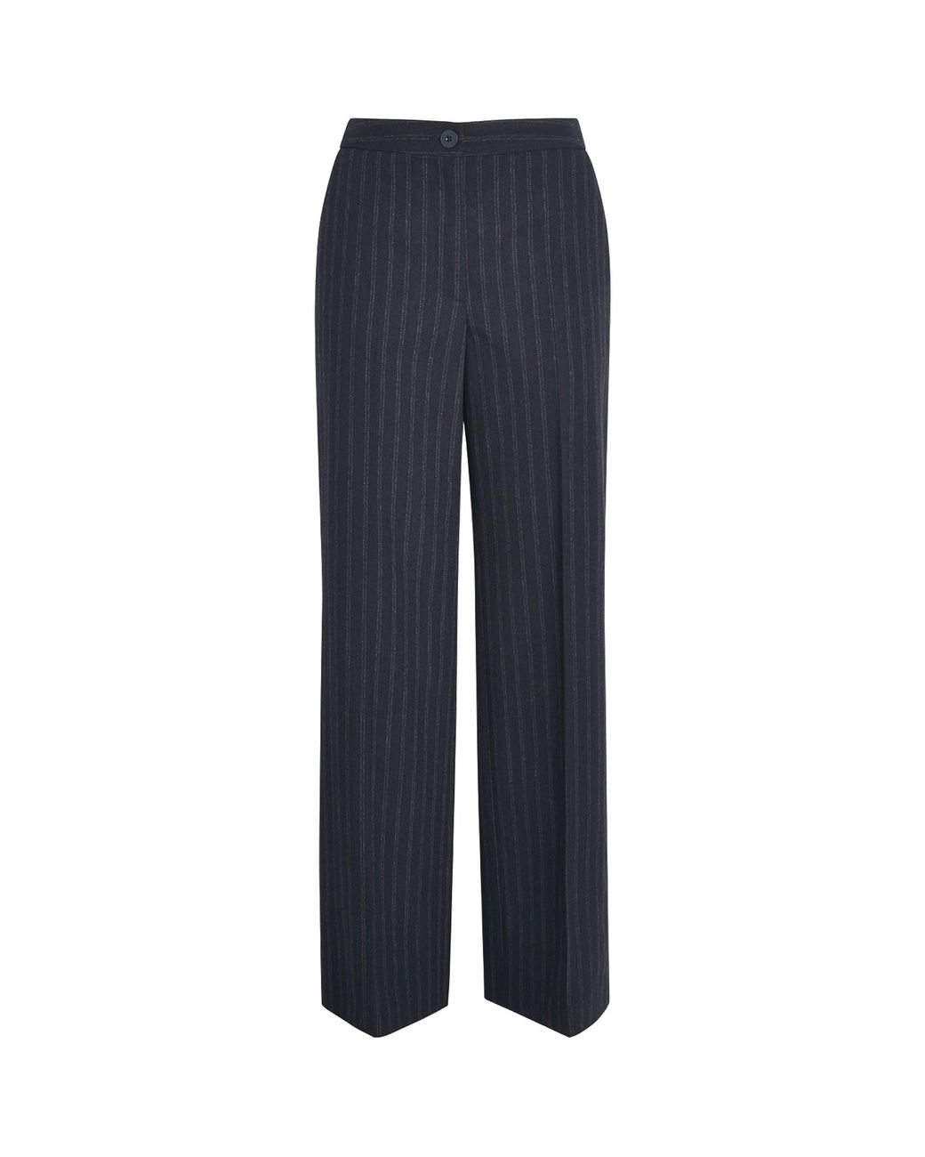 Claudie Pierlot Blue Wool-Blend Pinstripe Tailored Trousers