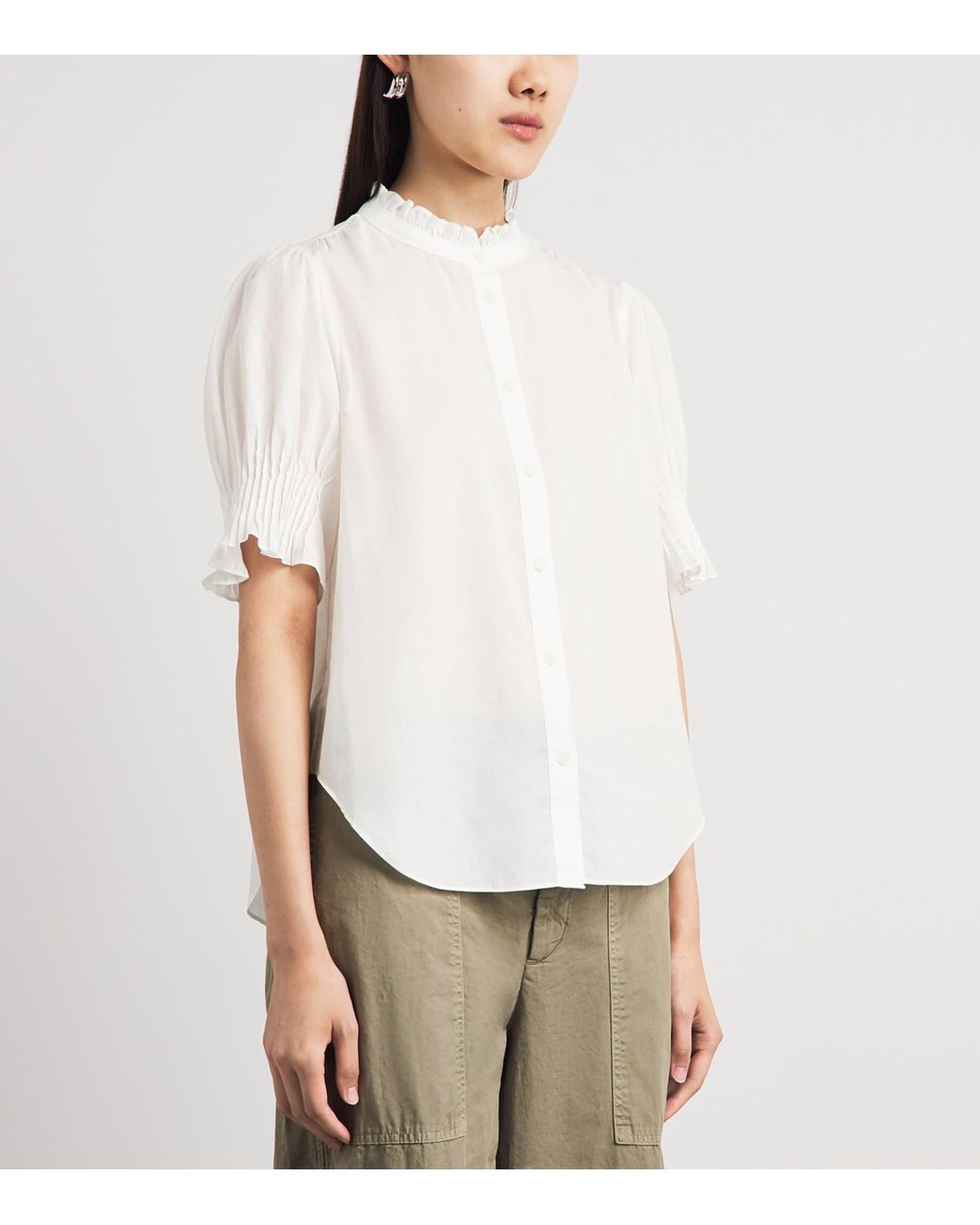 Rag & Bone White Cotton Dakota Blouse