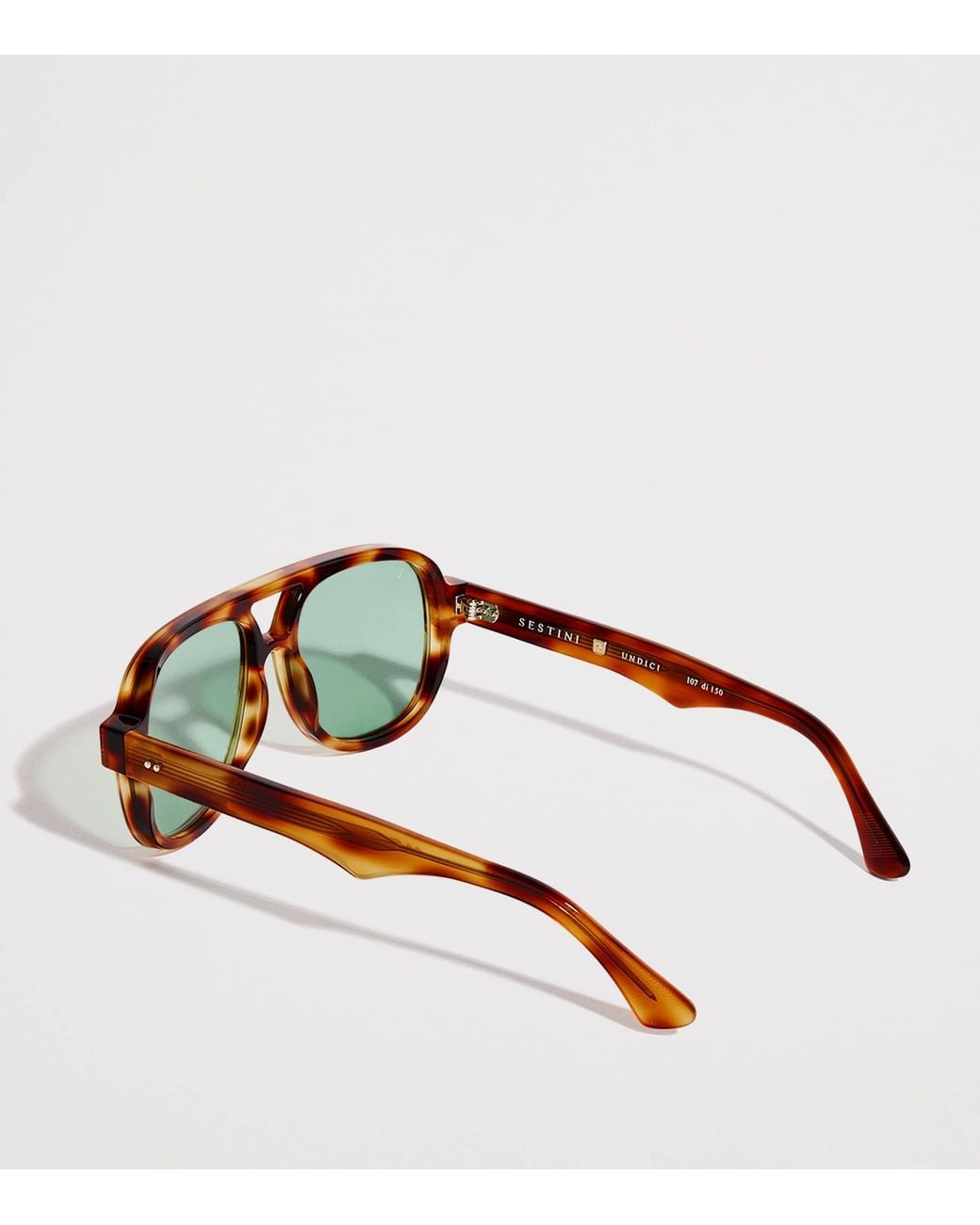 Sestini Eyewear Green Leopard Undici Sunglasses for men