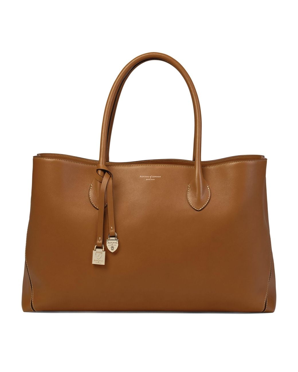 Aspinal Brown Leather London Tote Bag