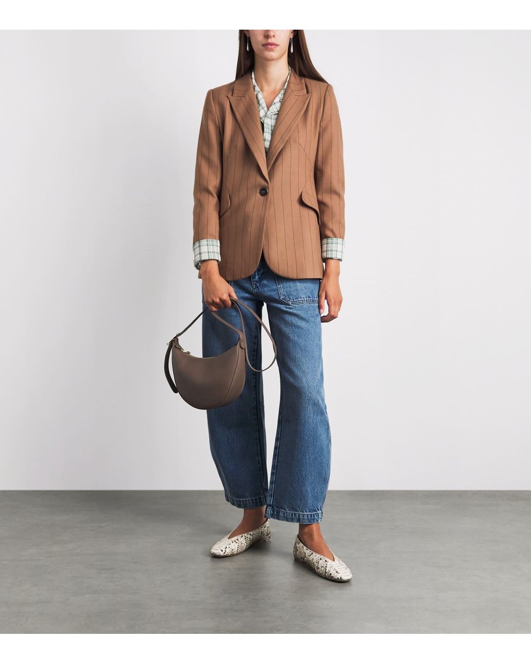 Longchamp Brown Leather Le Foulonné Cross-Body Bag