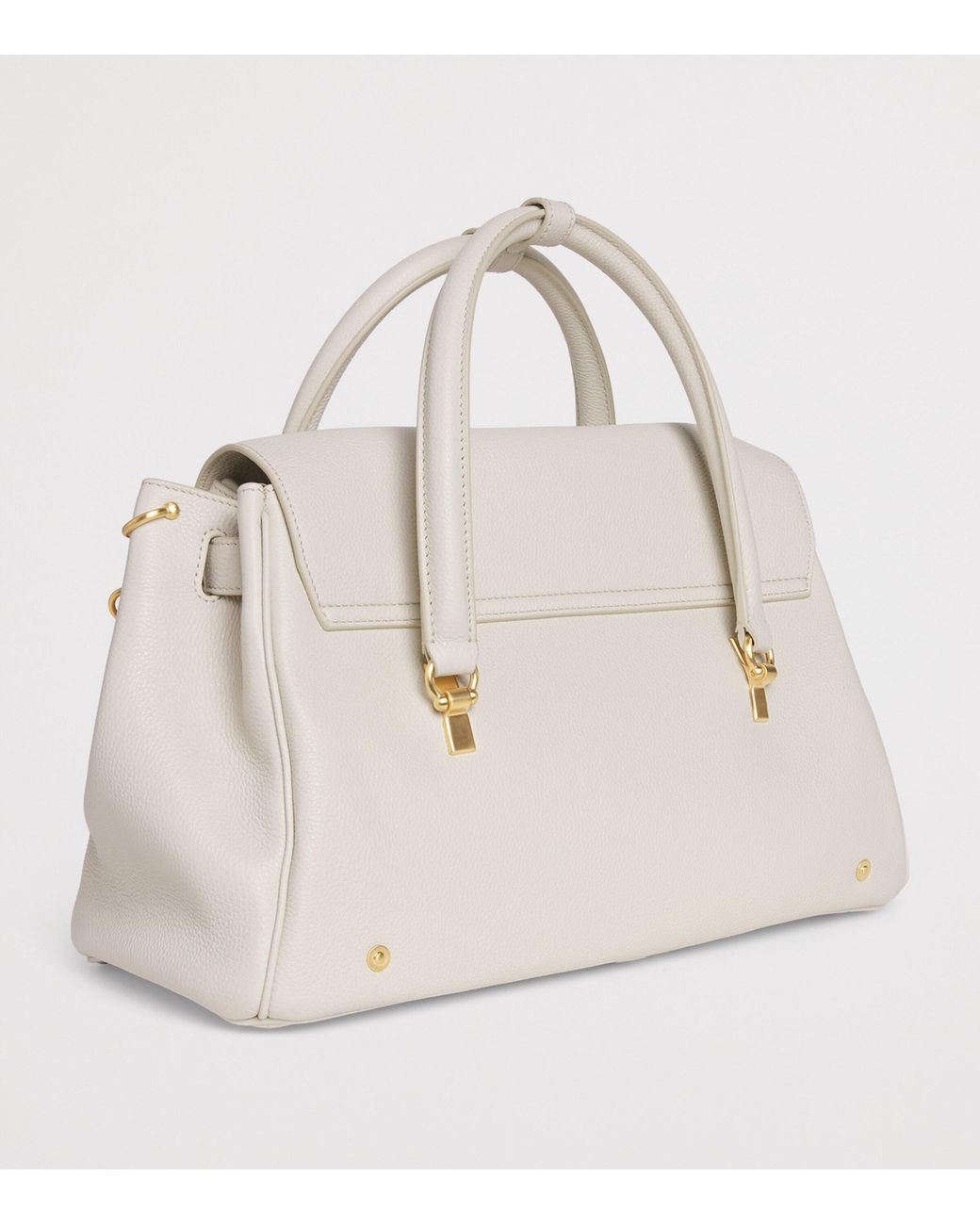 Thom Browne Natural Grain Leather Bolton Top-Handle Bag