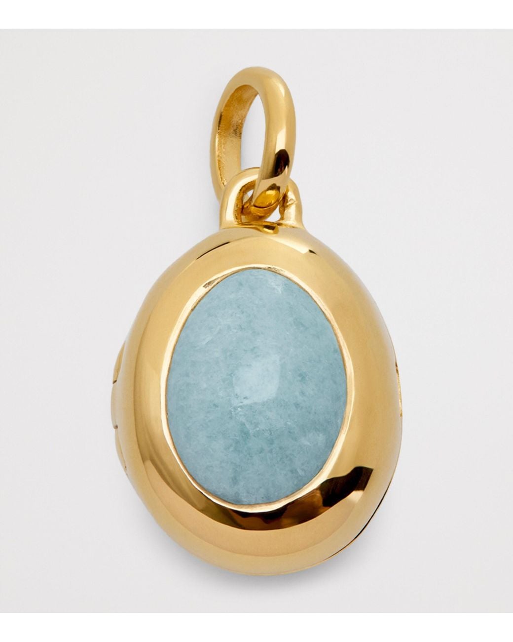 Monica Vinader Blue Vermeil And Aquamarine March Birthstone Locket