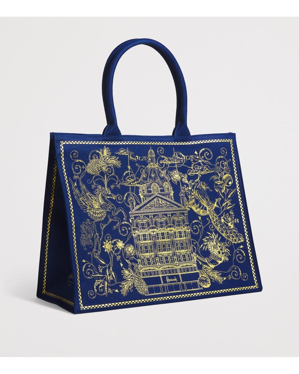 Harrods Blue Building Shopper Bag
