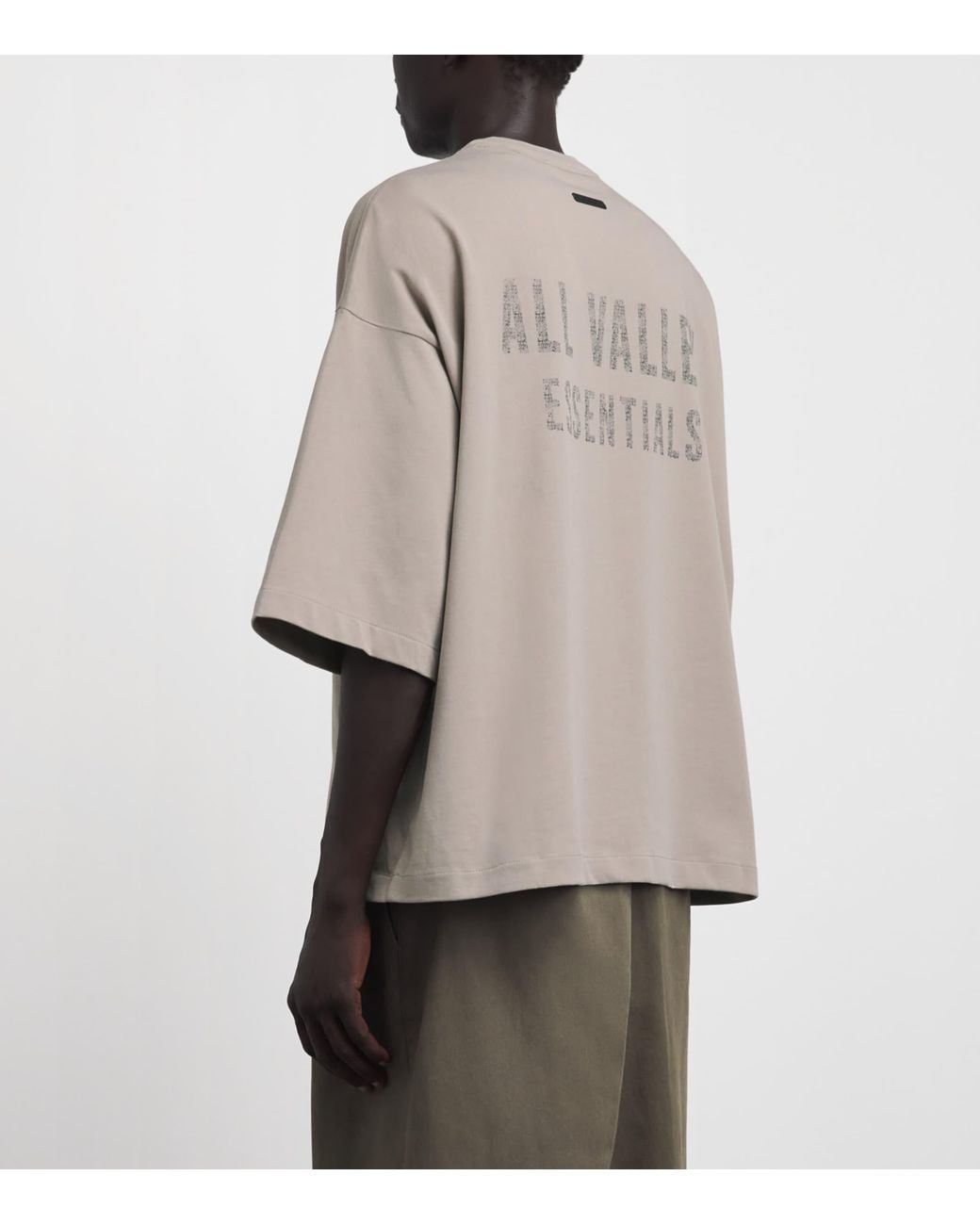 Fear Of God Gray Cotton Boxy Merch T-Shirt for men
