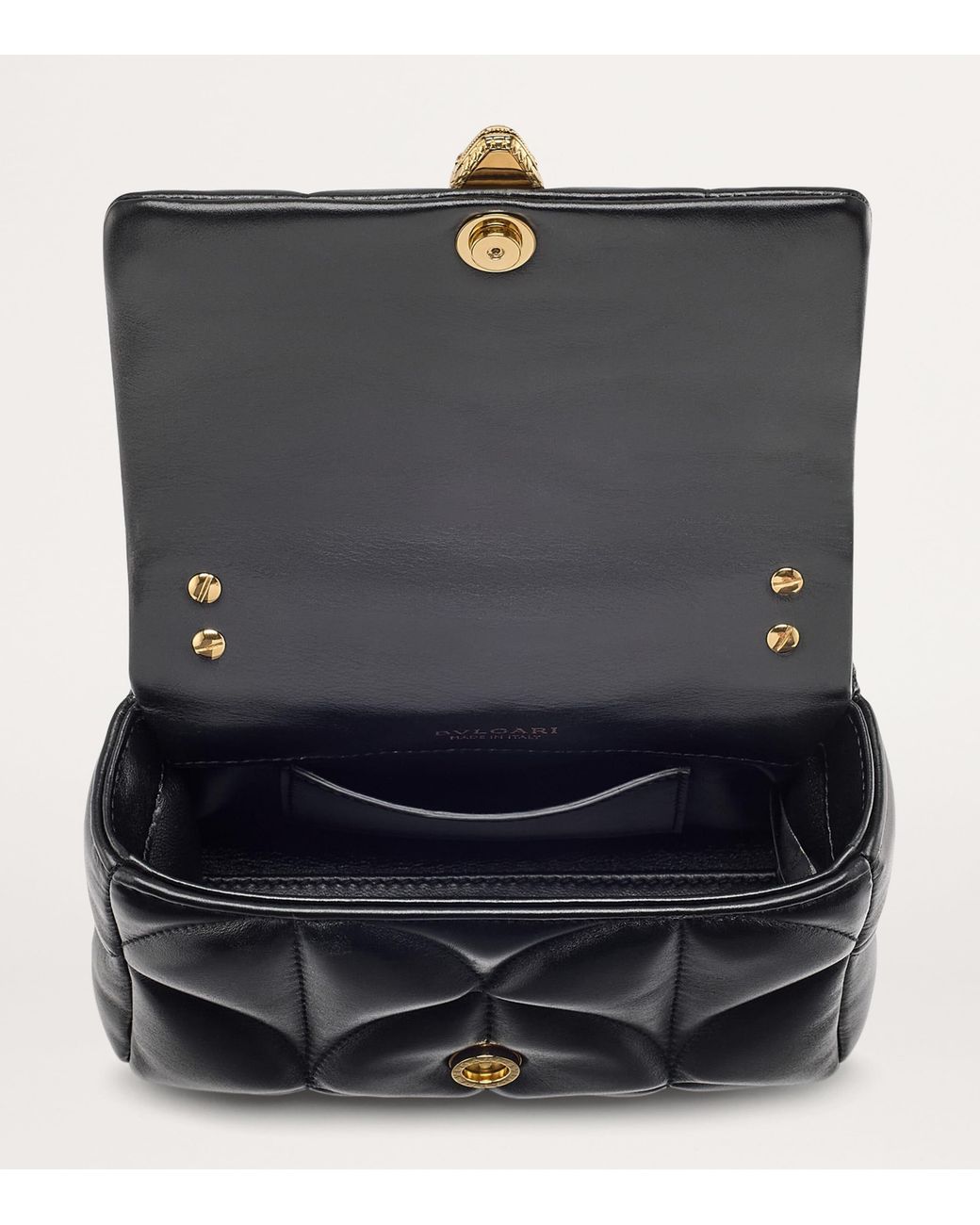 BVLGARI Black Small Serpenti Sugarloaf Top-Handle Bag