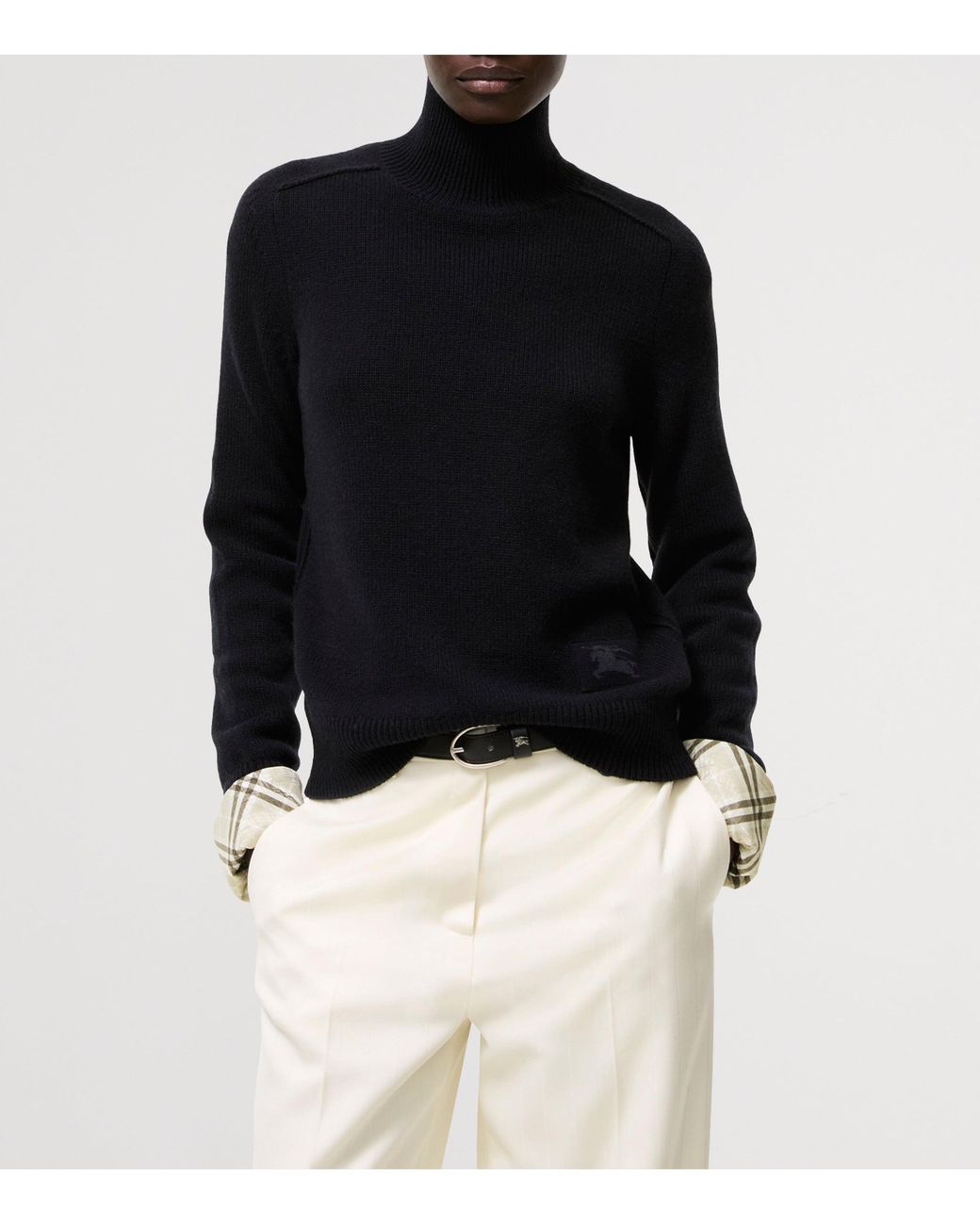 Burberry Black Cashmere High-Neck Sweater