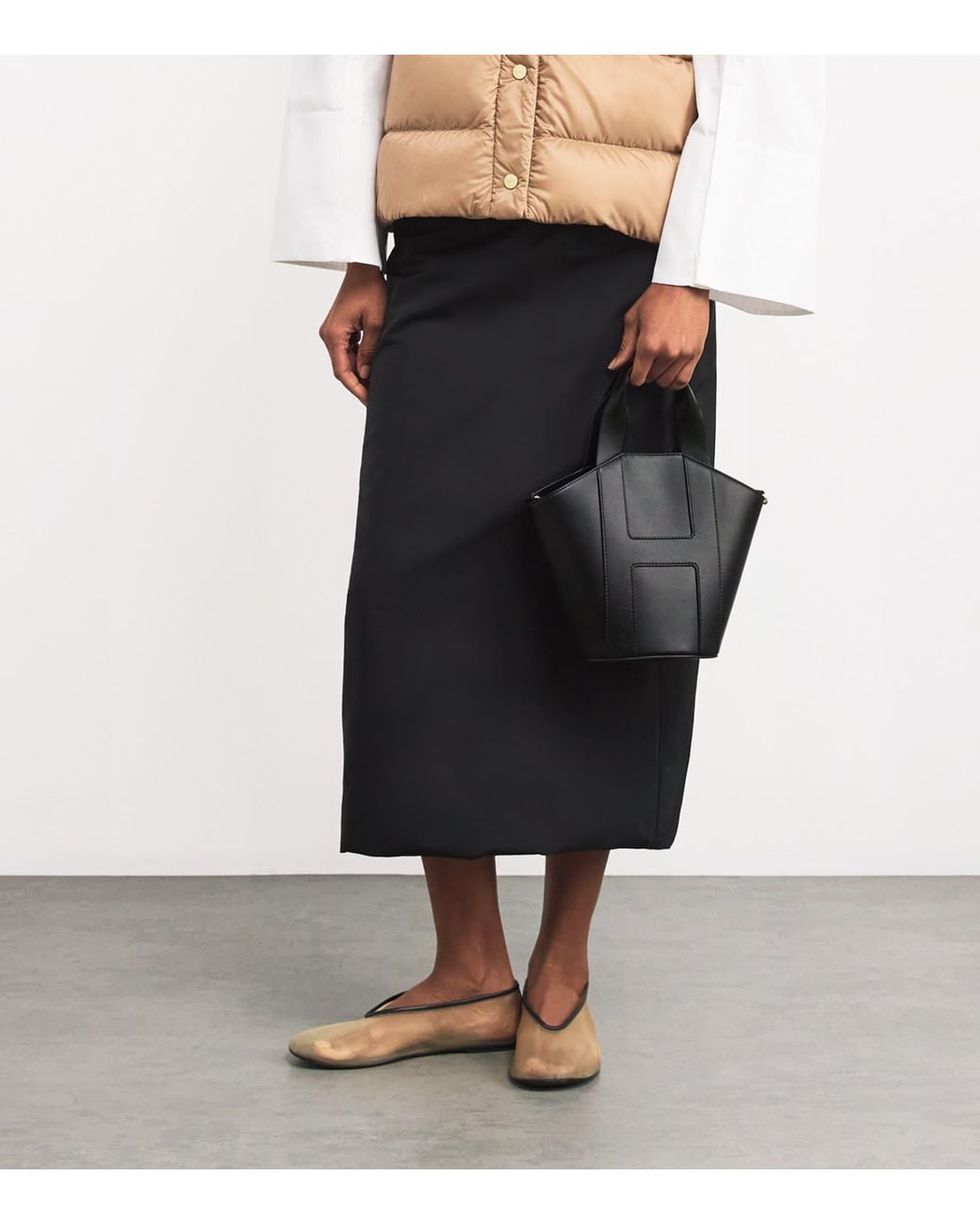 Harrods Black Grab Leather Tote Bag
