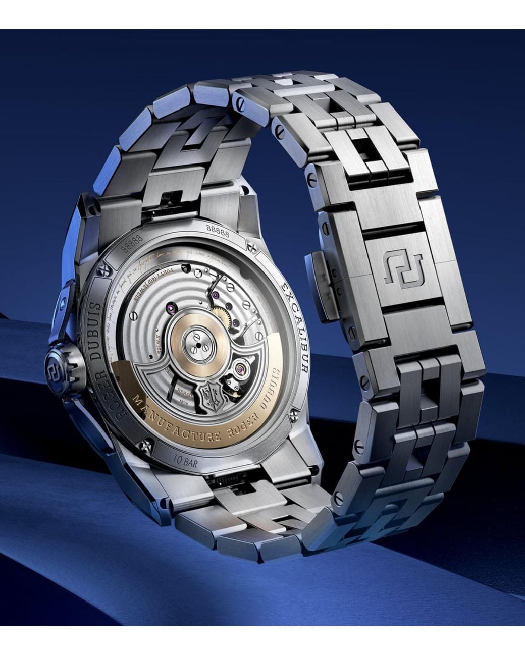 Roger Dubuis Gray Stainless Steel Excalibur Biretrograde Calendar Watch