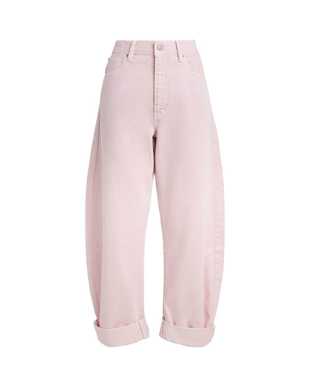 FRAME Pink The Bubble Barrel Jeans