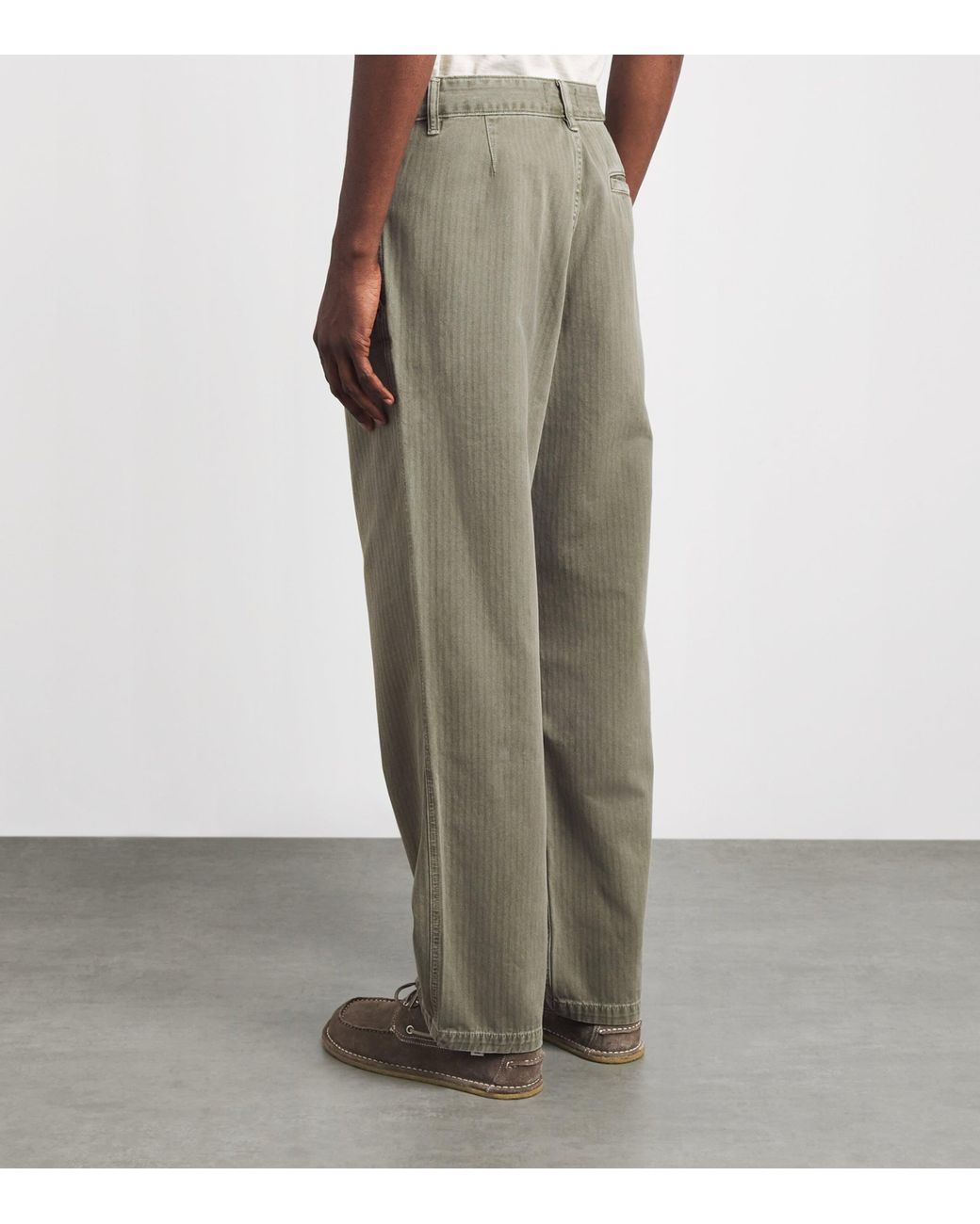 Citizens of Humanity Gray Cotton Herringbone Belgian Chinos for men