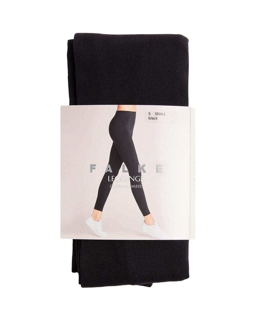 Falke Black Cotton Seamless Leggings