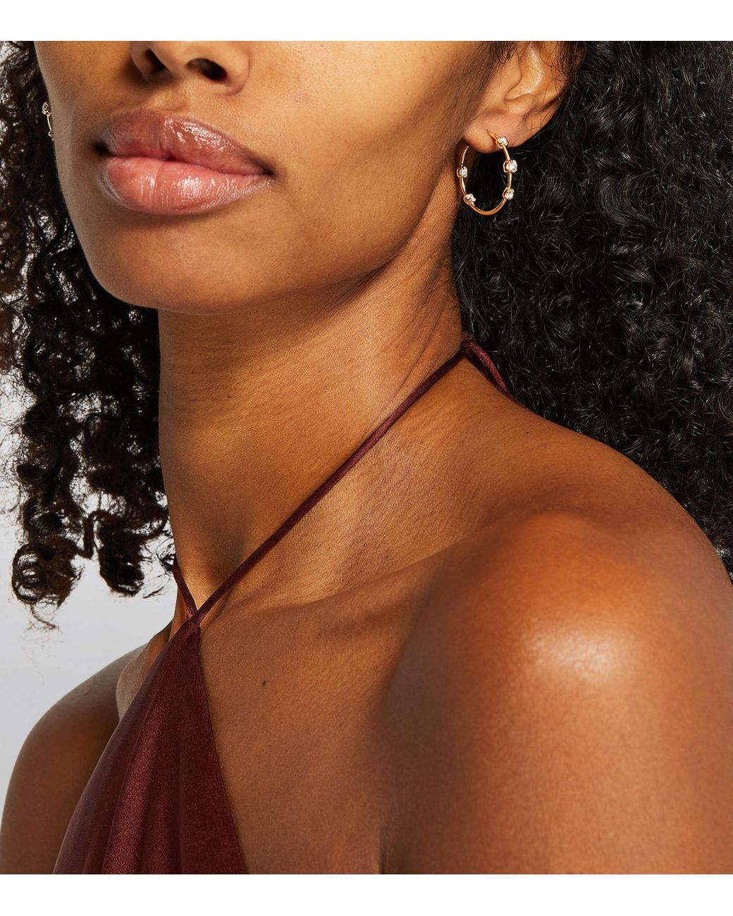 Jacquie Aiche Metallic And Diamond Sophia Hoop Earrings