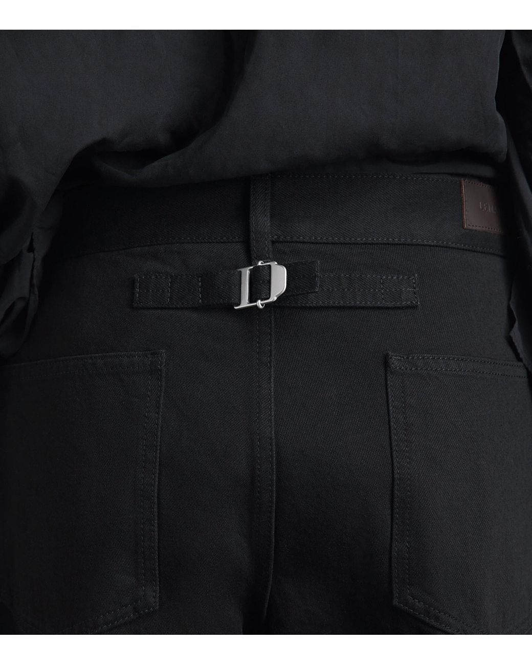 Lemaire Black Selvedge Straight Jeans for men