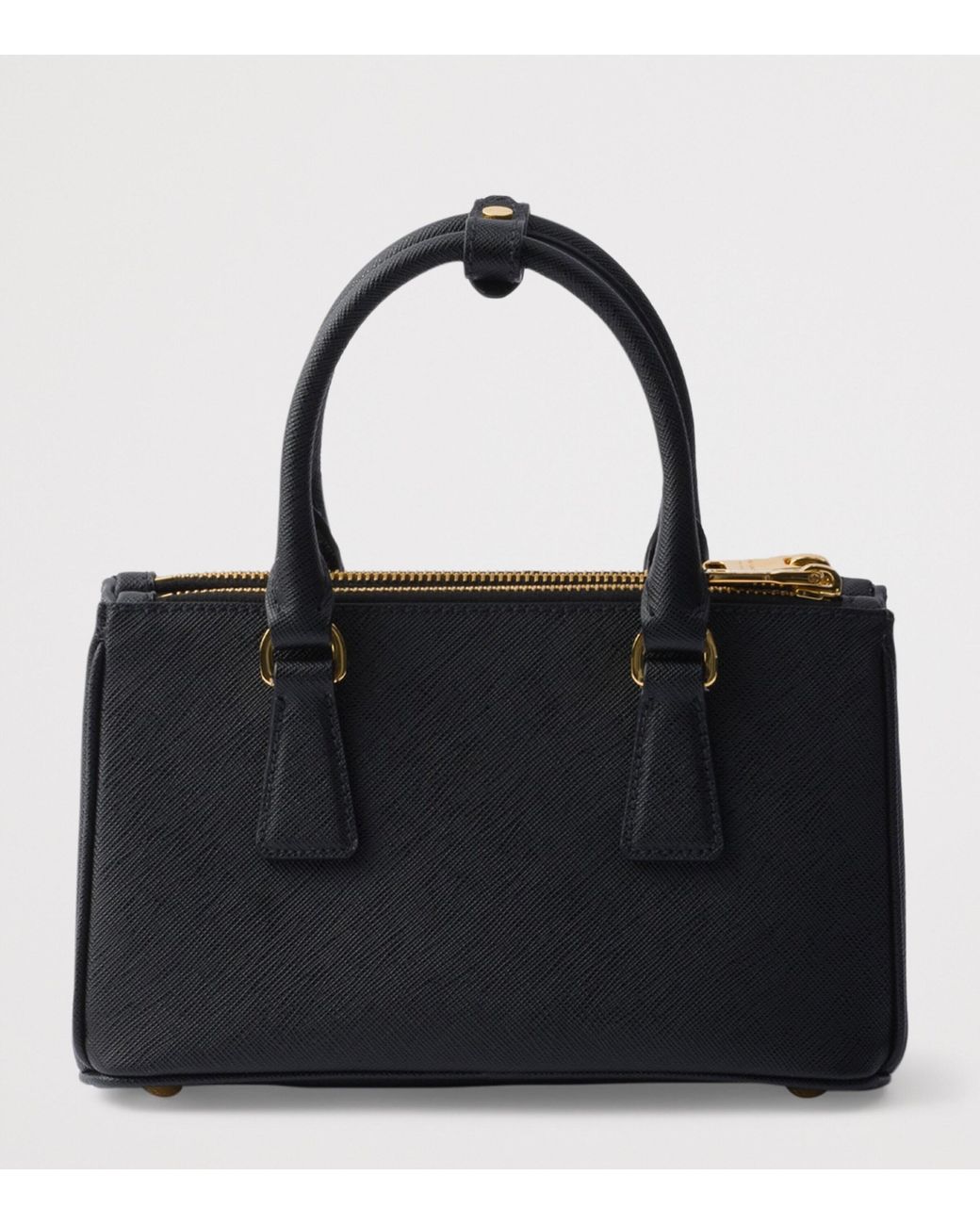 Prada Black Mini Leather Galleria Top-Handle Bag