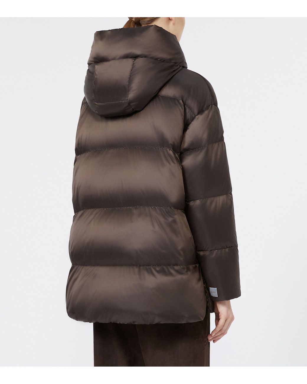 Max Mara Brown Hooded Puffer Jacket