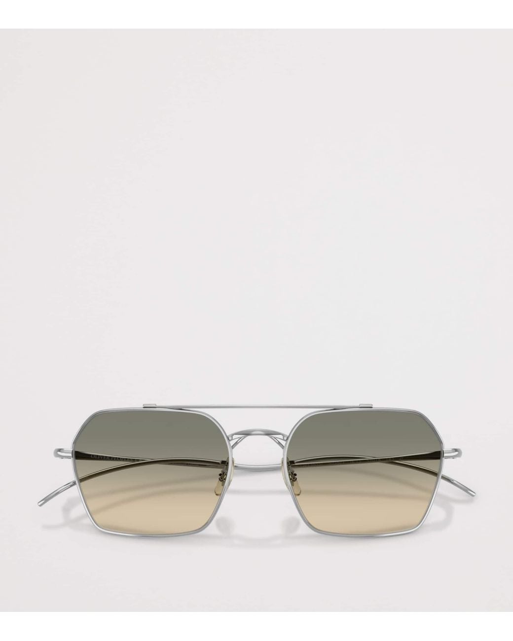 Oliver Peoples Gray Titanium Tk-15 Square Sunglasses